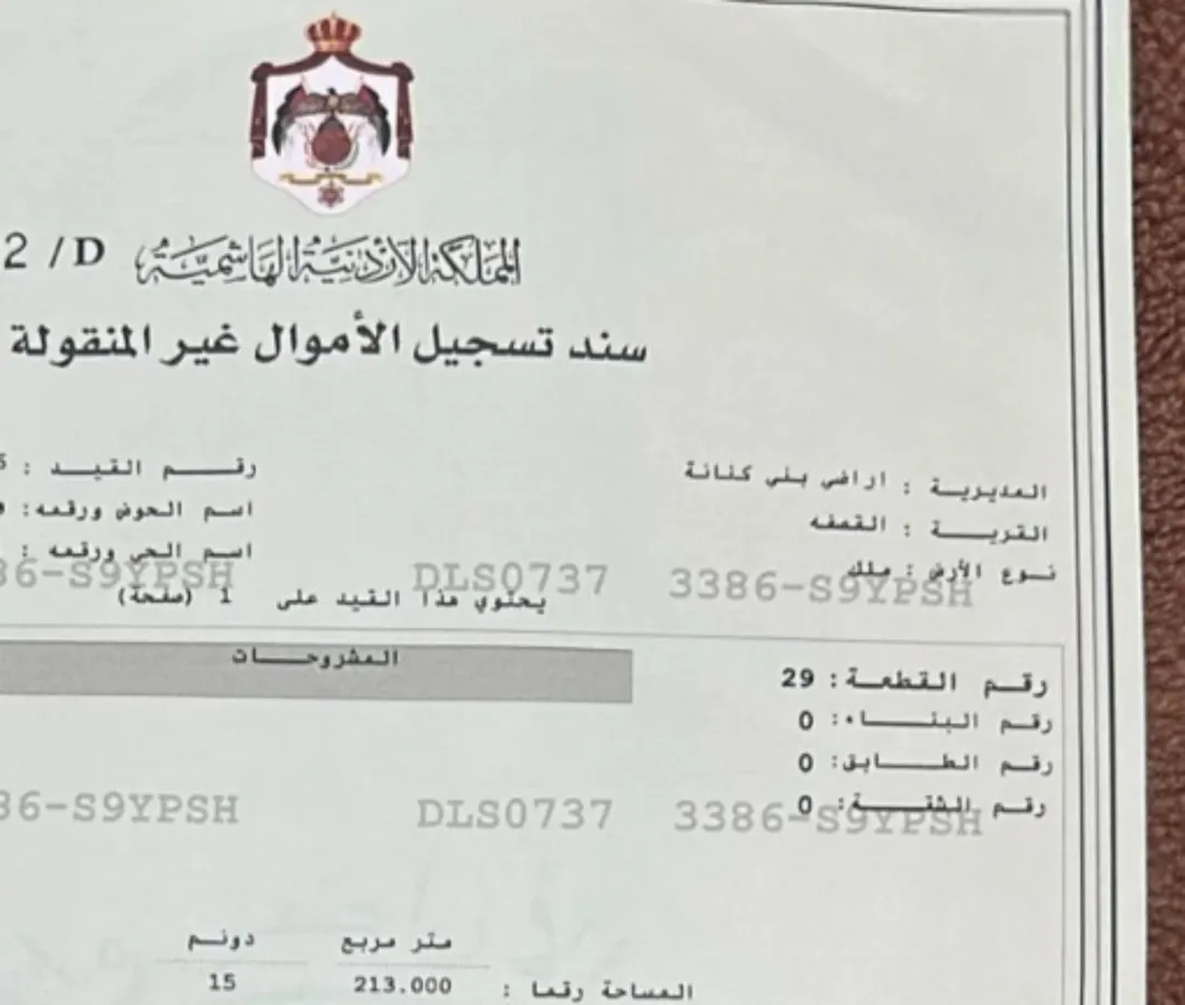 مزرعة زيتون للبيع في محافظة إربد – بني كنانة