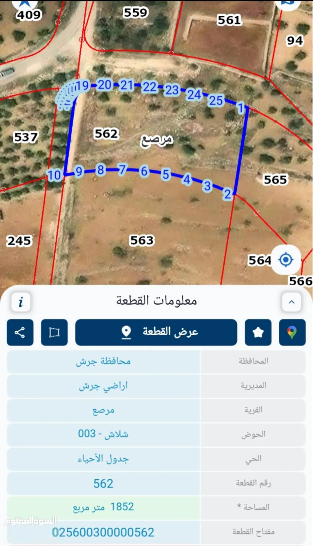 أرض سكنية مميزة للبيع في مرصع – محافظة جرش