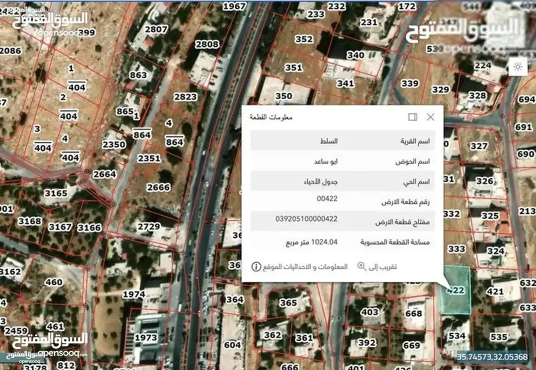 للبيع دونم أرض سكن (أ) في السلط / شفا العامرية