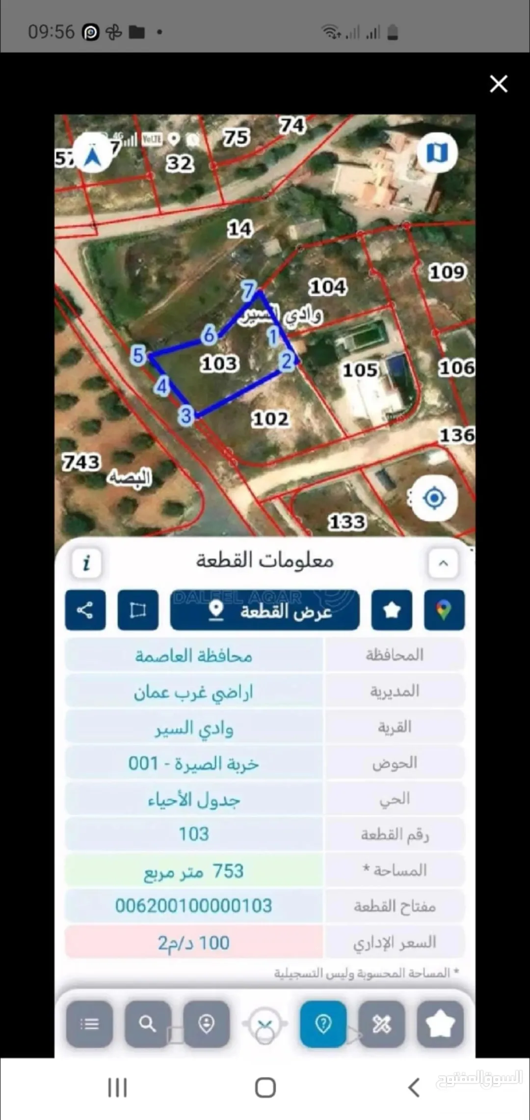 قطع أراضي سكنية للبيع في البيادر أبو السوس وبدر الجديده