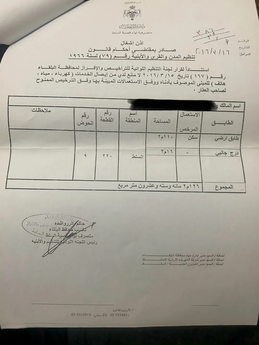 مزرعة للبيع في يرقا السلط إسكان المهندسين