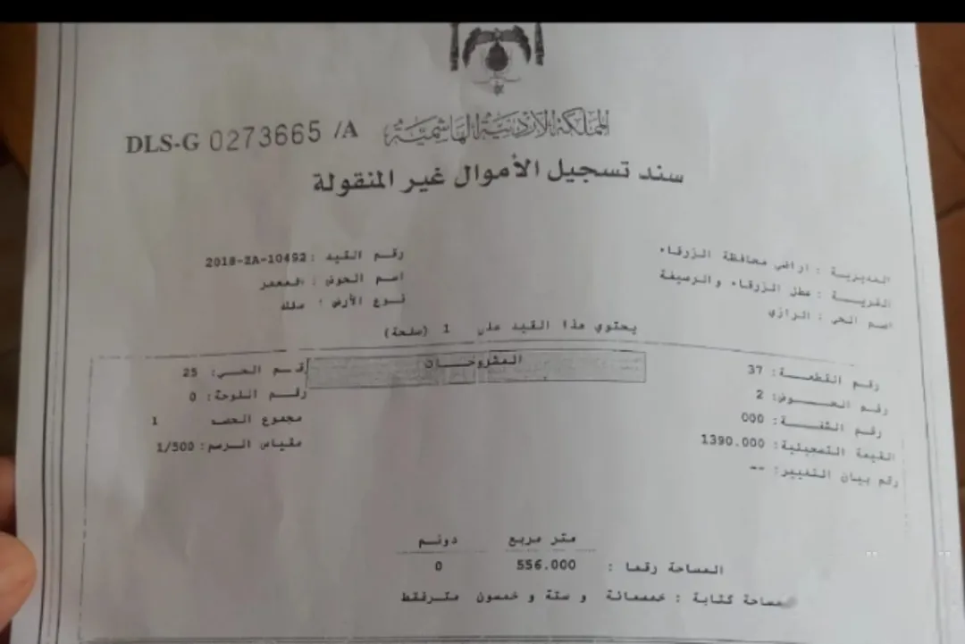 قطعة أرض سكنية مميزة للبيع في حي الرازي – الرصيفة