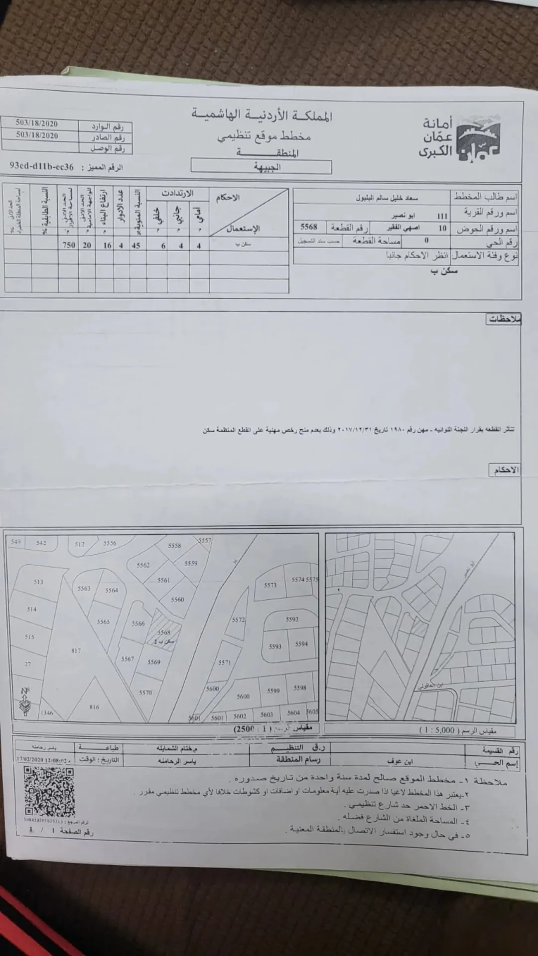 أرض سكنية مميزة على مطل مباشر في أبو نصير