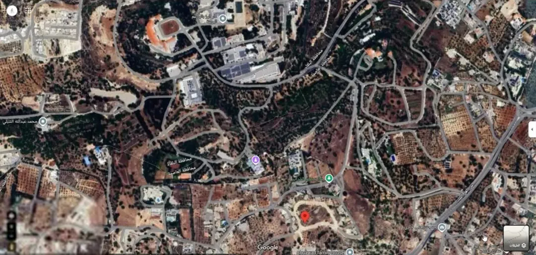 للبيع قطعة ارض في ارقى مناطق بلال (بدر الجديده) غرب عمان على شارعين قريبة من دوار السوسنه