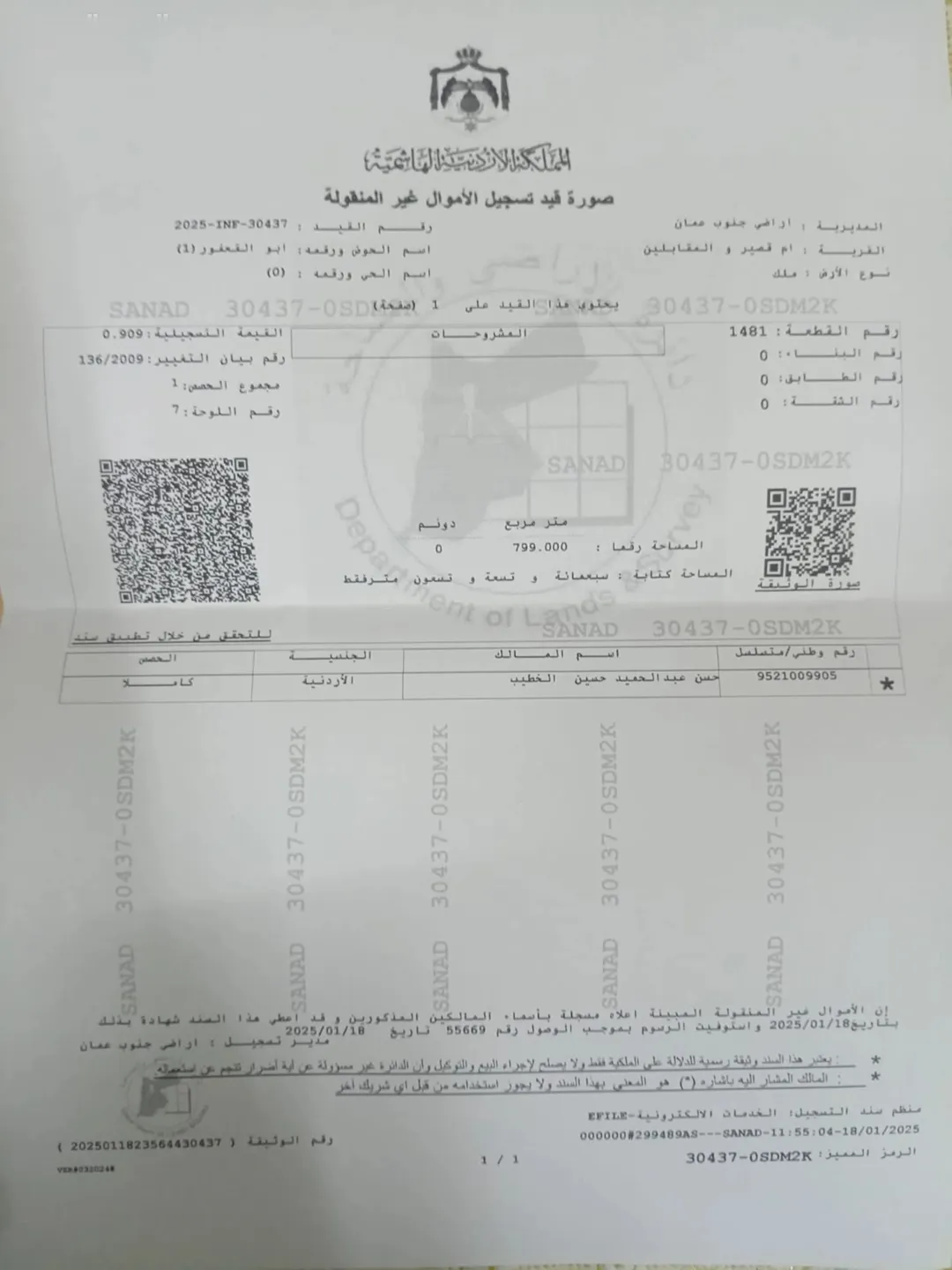 ارض سكن للبيع في حوض ابوالقعفور
