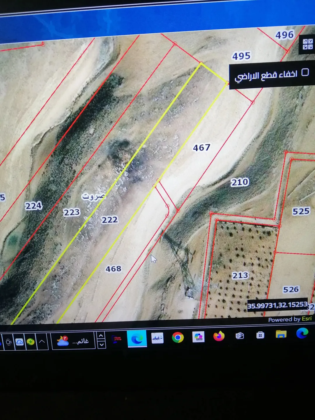 أرض للبيع في منطقة صروت شمال عمان بالقرب من شفا بدران
