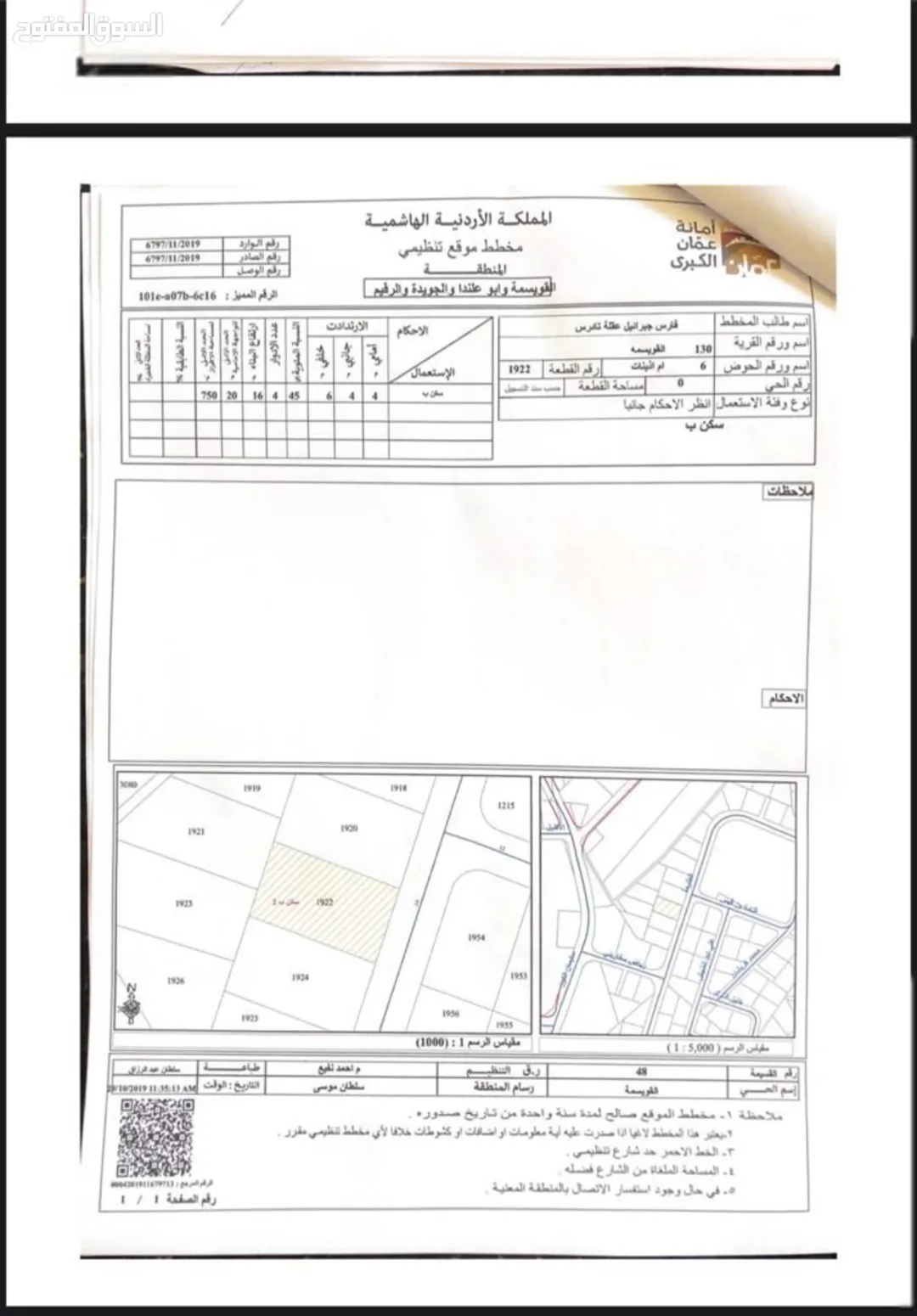 القويسمه قطع متعددة المساحات حوض 2 ام نواره سكن ب/د و حوض 6 ام اذينات سكن ب وحوض الوسيه سكن د