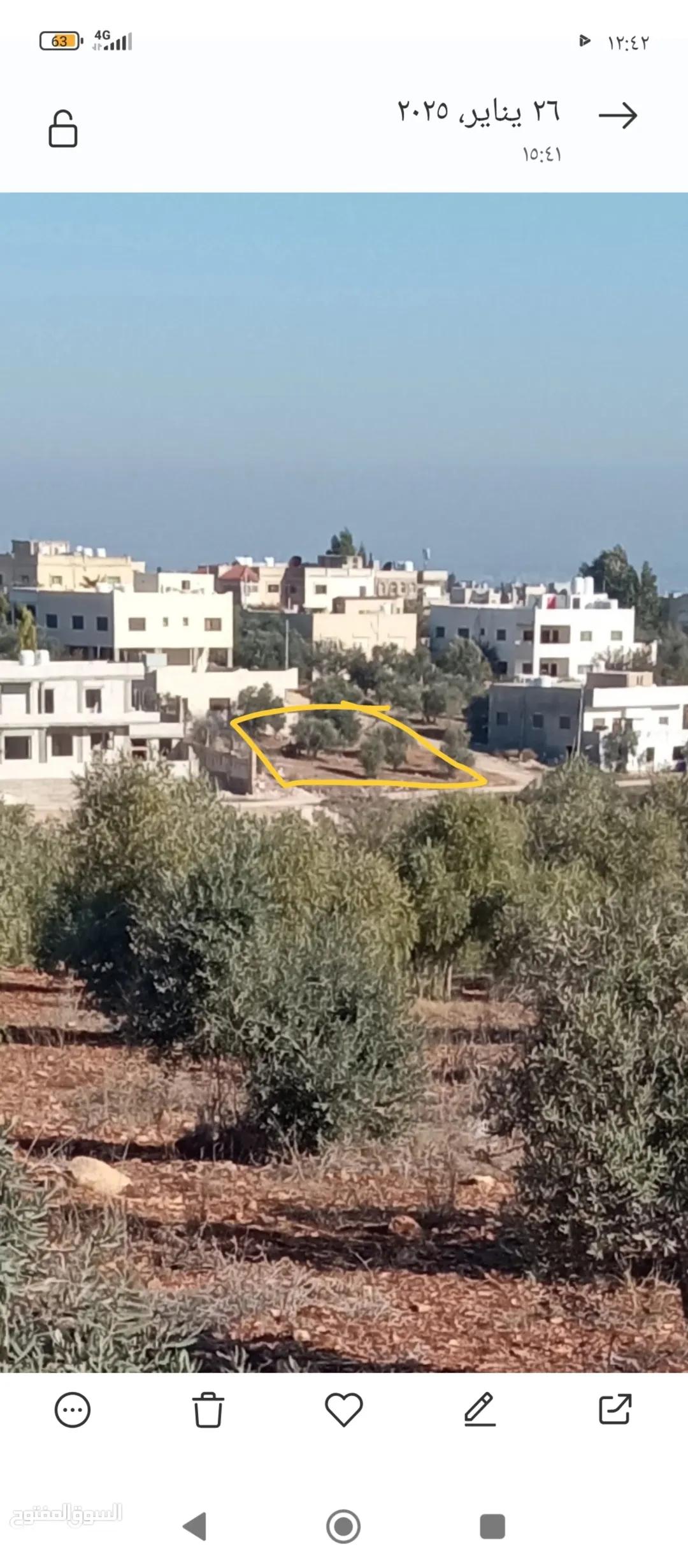 قطعة ارض مفروزه سكن ج فيها بيت قيد الانشاء حبراص بني كنانه