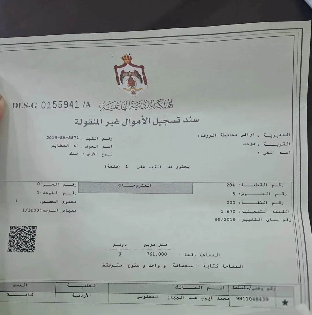 قطعة ارض بيرين ام الفطاير مساحة الأرض 760 م مستوية ع صخر جاي ومطلة