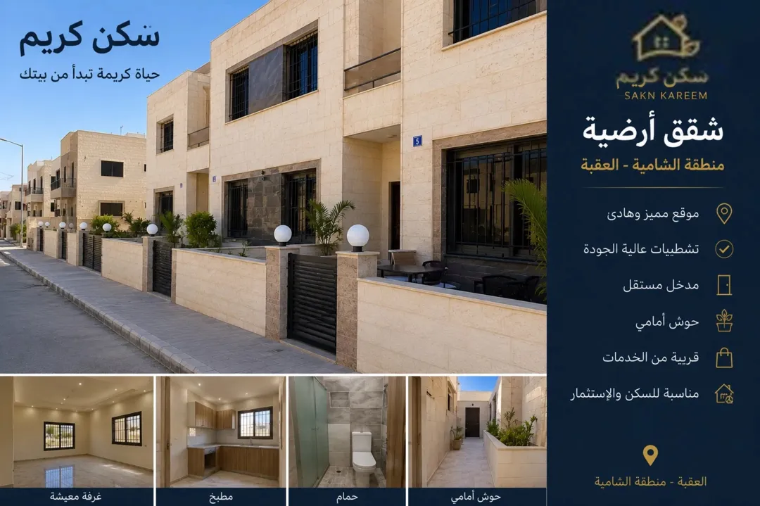 منزل واسع للبيع في العقبة – منطقة الشامية