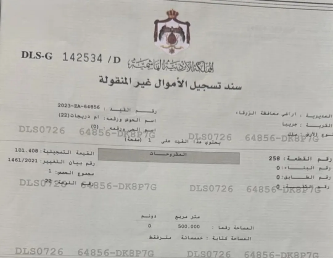 قطعة أرض للبيع في حوض أم دريجات – قوشان مستقل