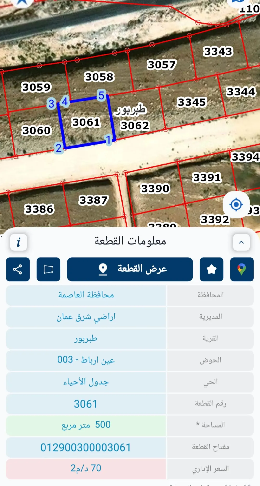 قطعة أرض سكنية للبيع في طبربور – عين ارباط