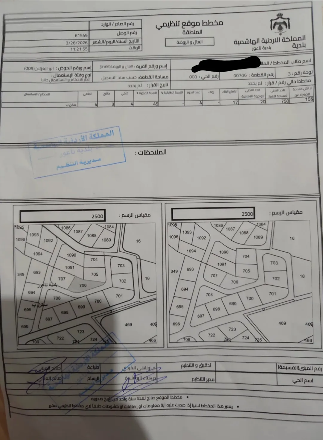أرض سكنية للبيع في ناعور – إسكان الصيادلة بجانب قرية الصنوبر