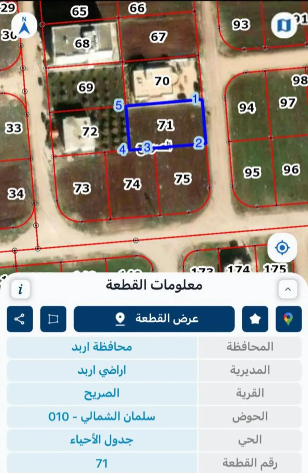 أراضي سكنية للبيع في إربد – الصريح بالقرب من شارع البتراء
