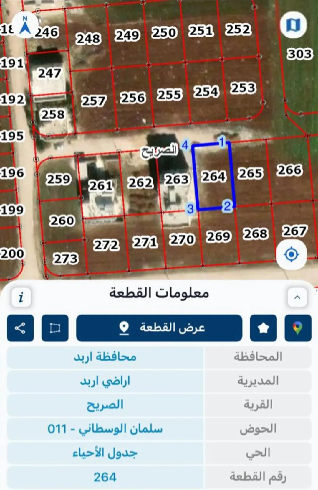 أراضي سكنية للبيع في إربد – الصريح بالقرب من شارع البتراء