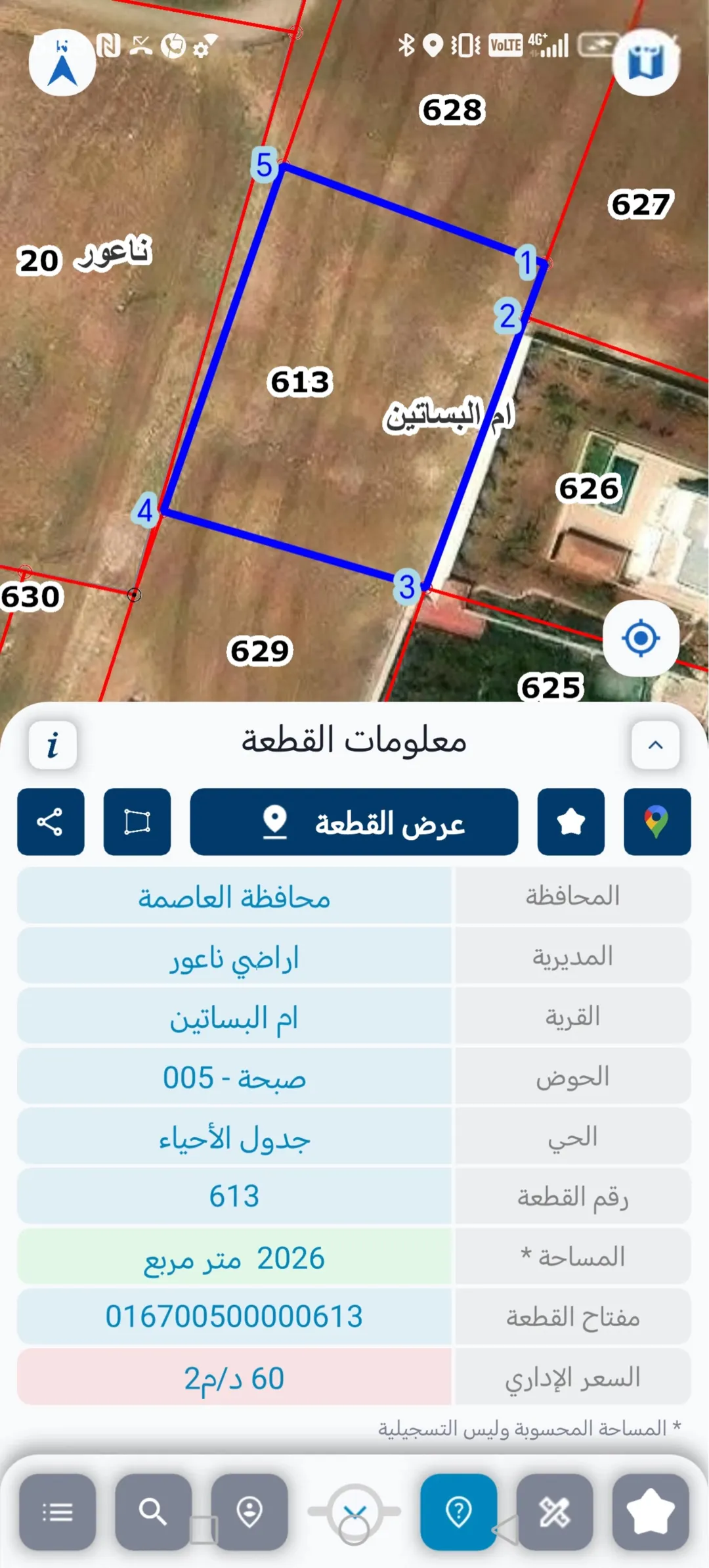 ارض في أجمل مواقع ام البساتين للبيع