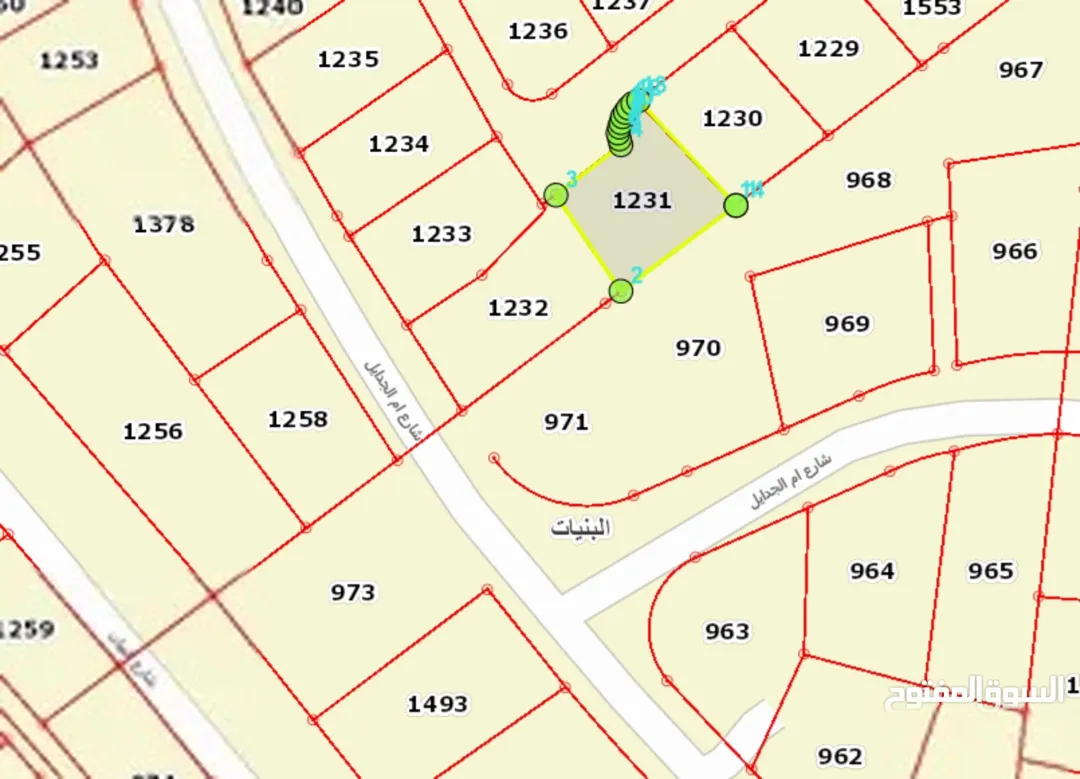 Residential zone C plot in the best areas of Al-Bunayyat overlooking the commercial market