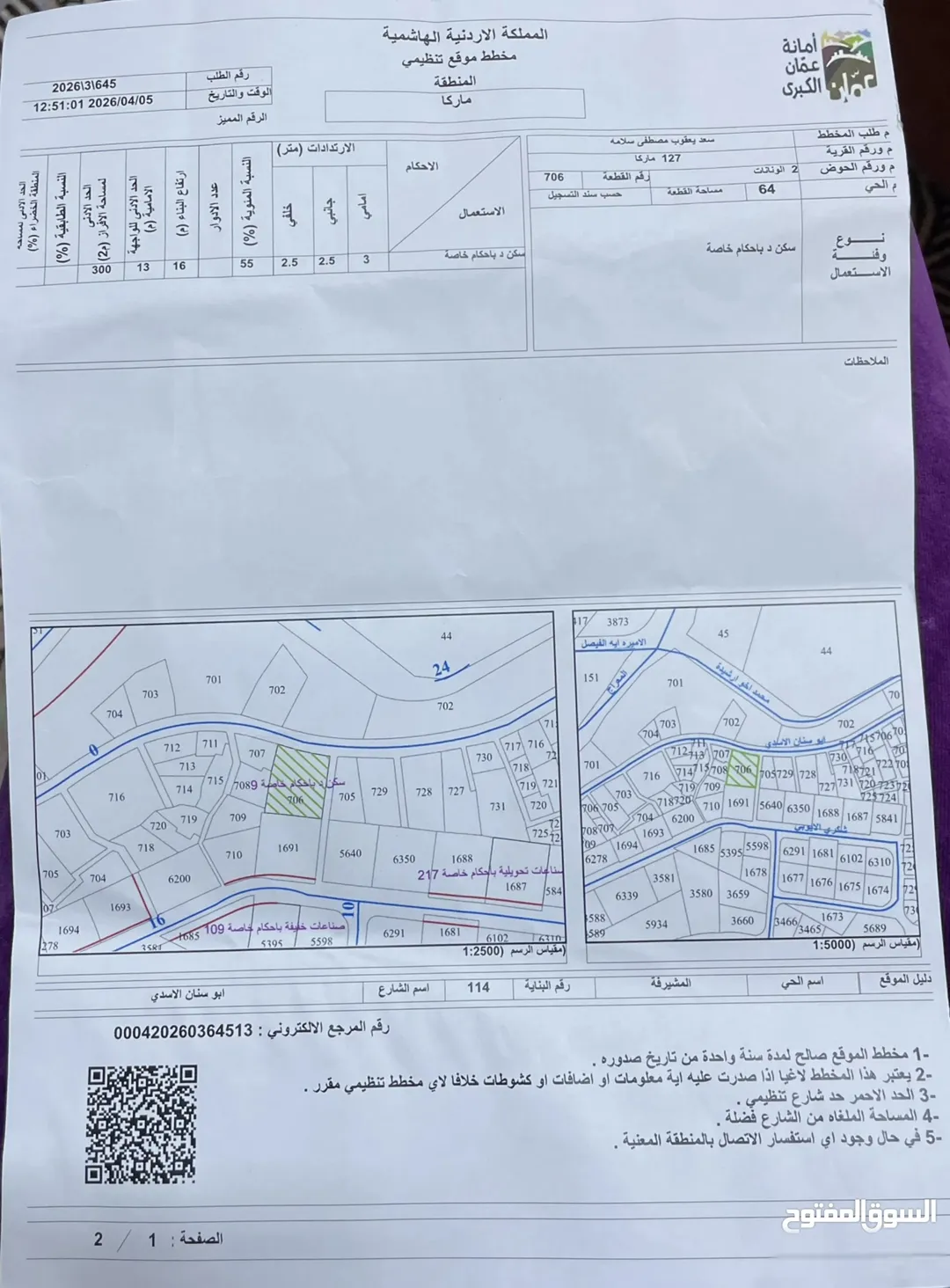 تملك ارض للبيع في عمان مباشرة