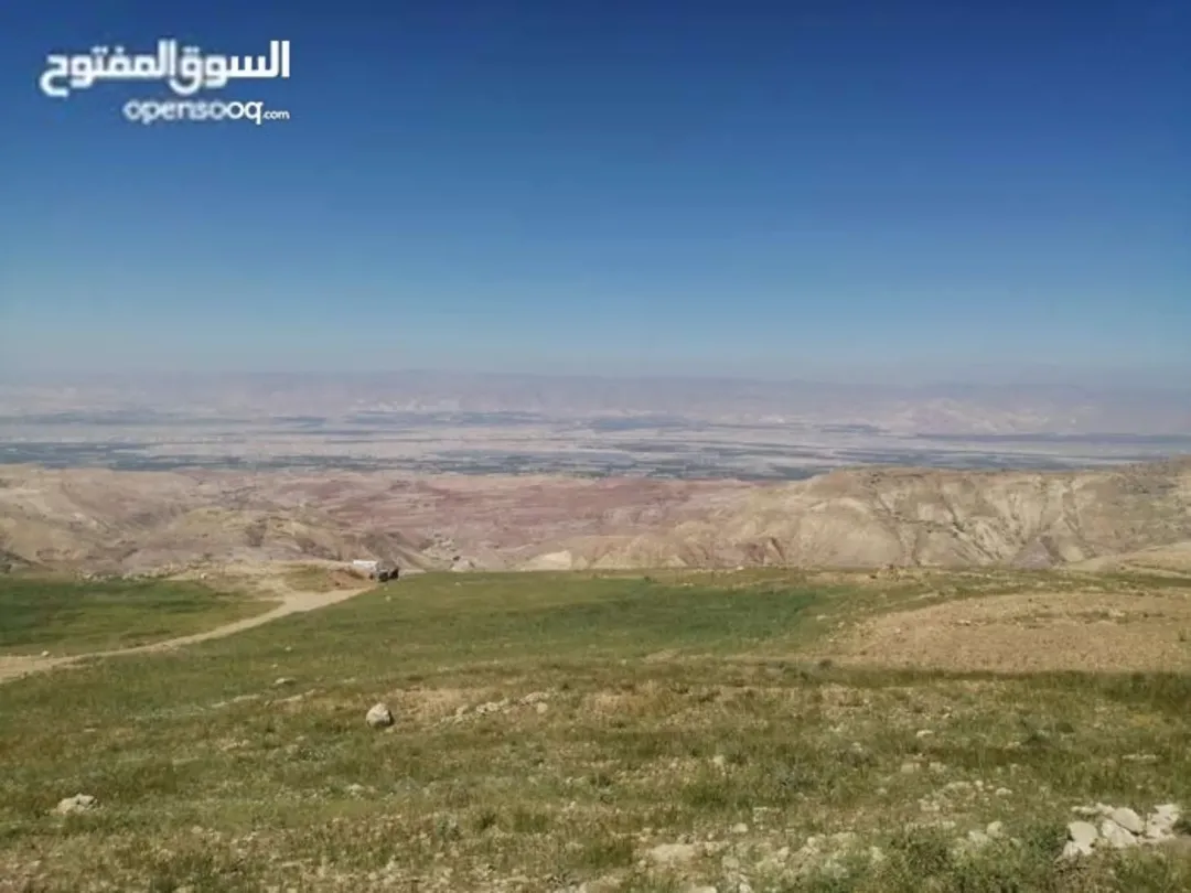 أرض زراعية في السلط بمساحة 4,500 م وإطلالة غربية ساحرة على جبال فلسطين