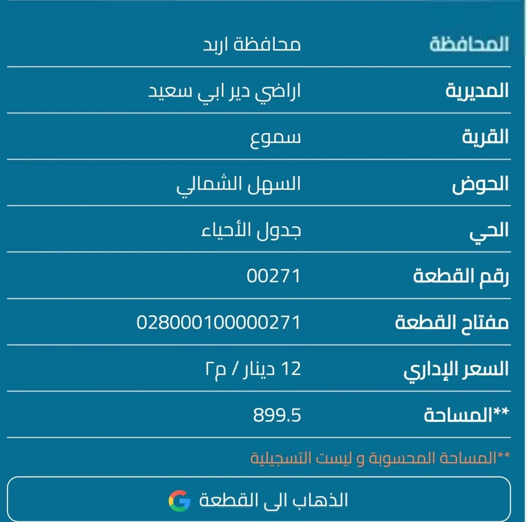ارض 900 متر مربعه الشكل