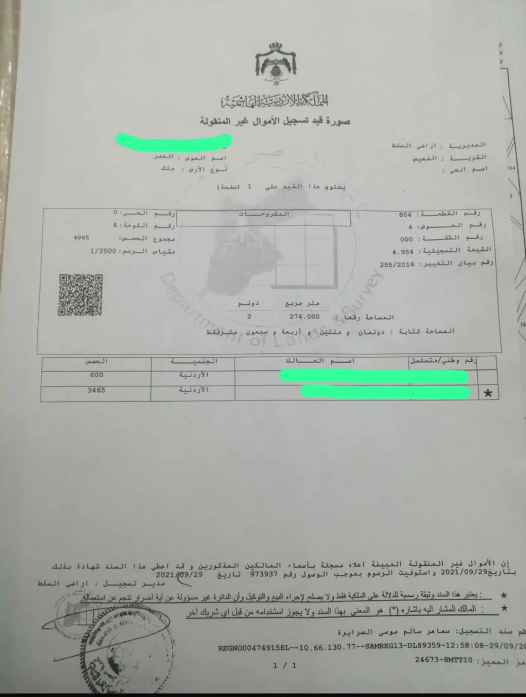 أراضي سكنية مميزة للبيع في منطقة الحمر – السلط
