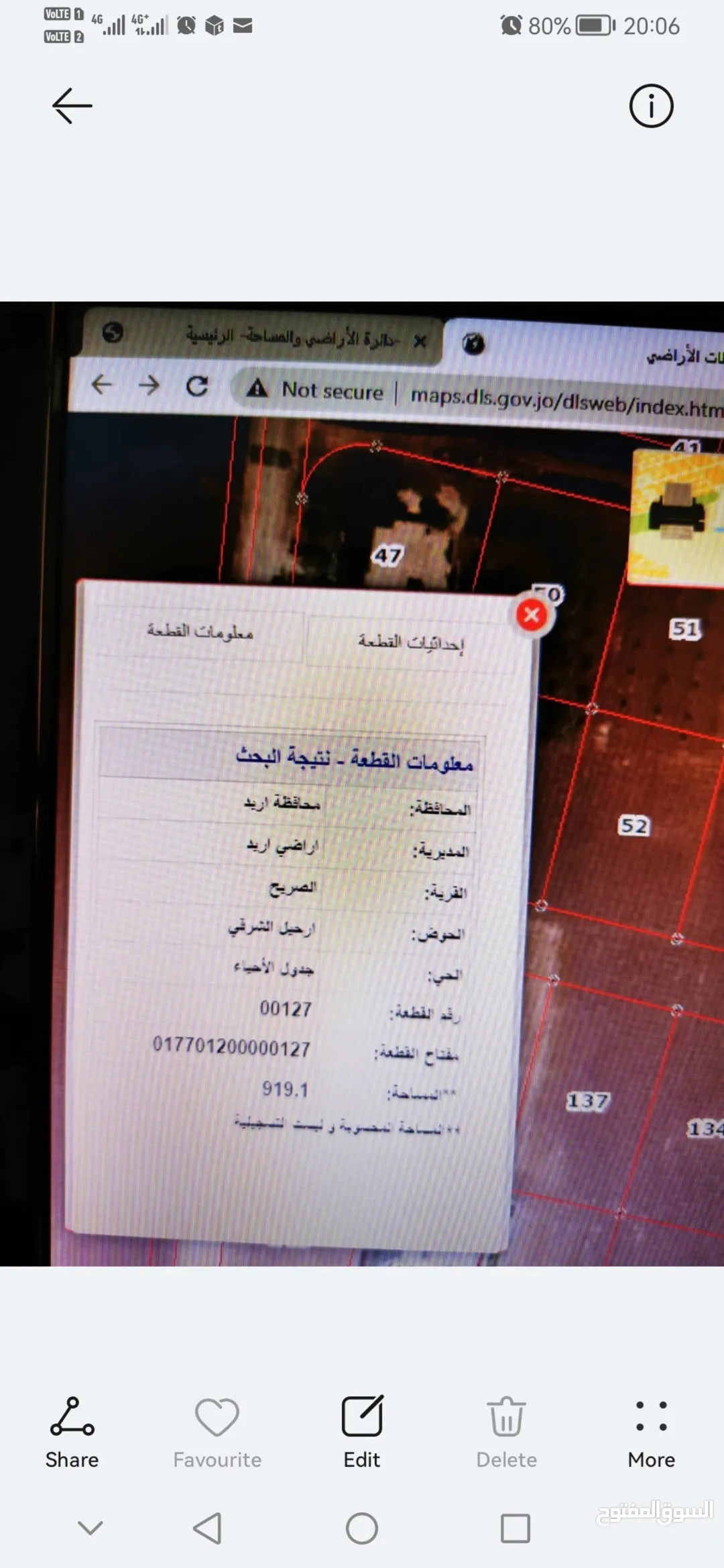 ارض مميزة للبيع في اربد بالقرب من شارع البتراء