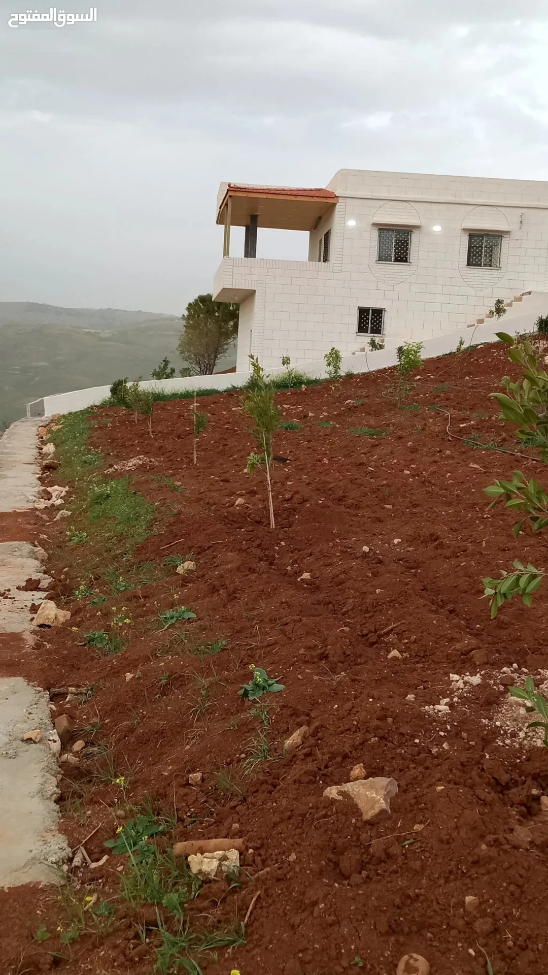 أرض مع بيت للبيع من اجمل مناطق العالوك اطلاله عالميه جدا واصل جميع الخدمات مستويه مثل الكف تربه
