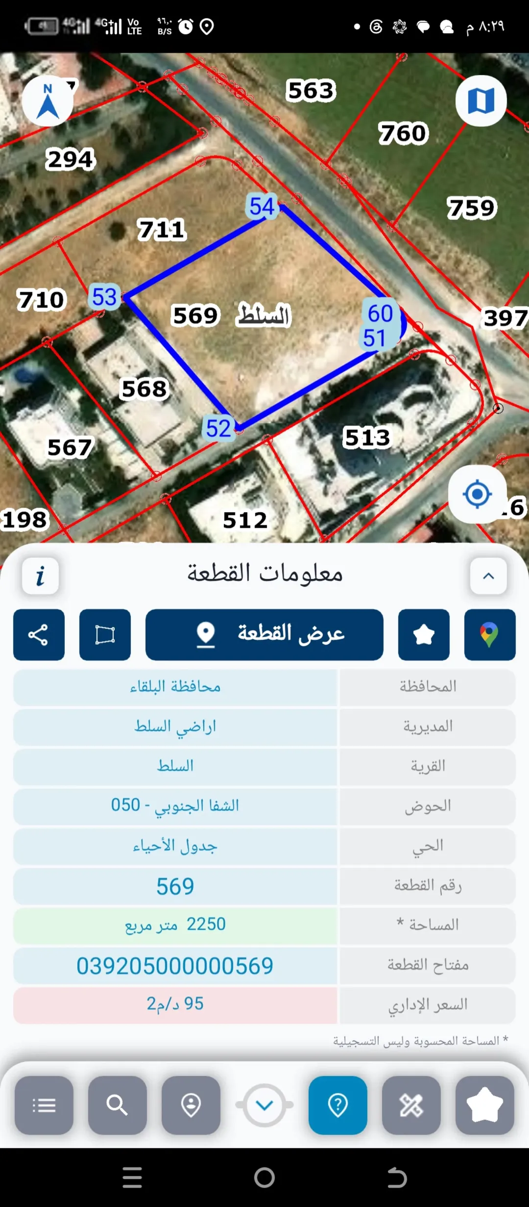 أرض سكنية مميزة للبيع في منطقة السرو – السلط