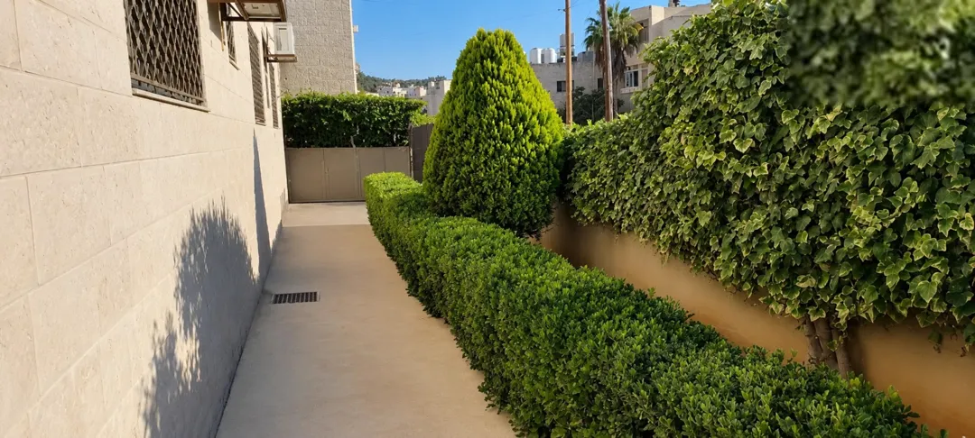 شقةطابق ارضي مميزه 160م وفعلي اكثر من180م مع حديقةواسعة مزورعة في منطقة الكمالية مميزه ومنطقة هادئة
