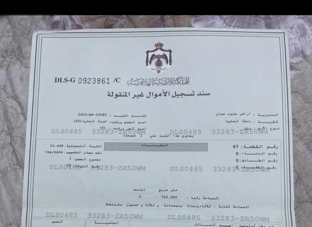أرض مميزة للبيع في سحاب – زملة العليا قرب جمرك عمان الجديد