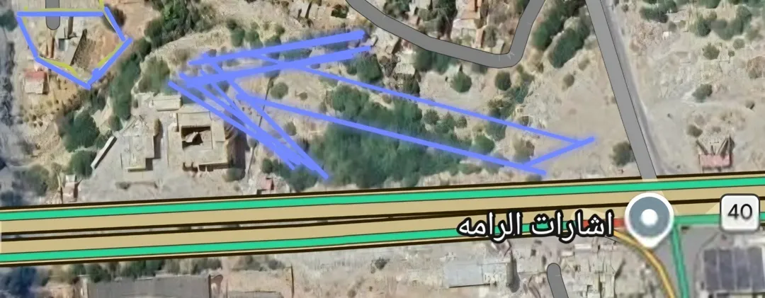 ارض 2 دونم تحتوي على شاليه و مزرعه في منطقة غور الراما تبعد دقيقه واحده عن إشارات الرامه