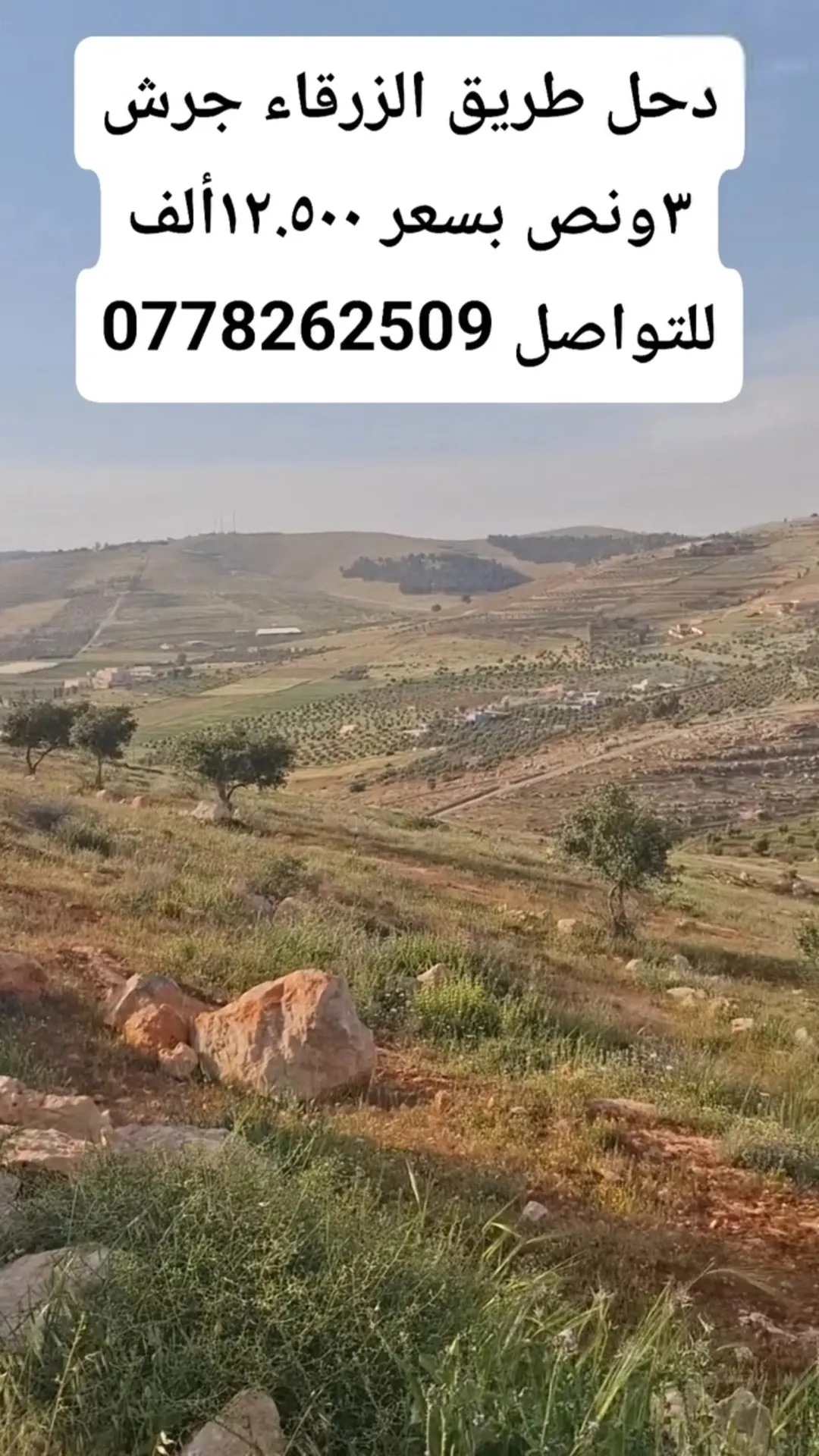 أرض زراعية مميزة في دحل المدور بإطلالة خلابة