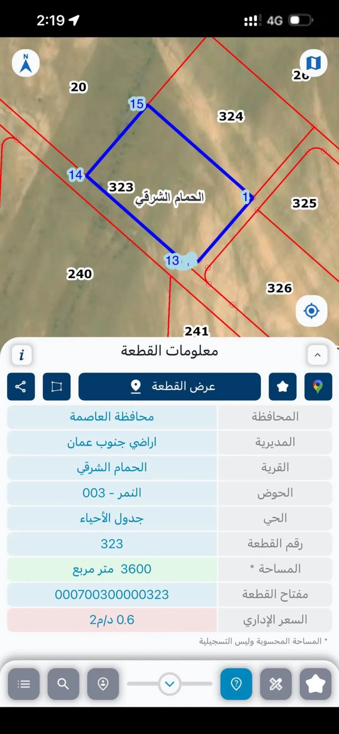 أرض زراعية للبيع في الحمام الشرقي – جنوب عمان