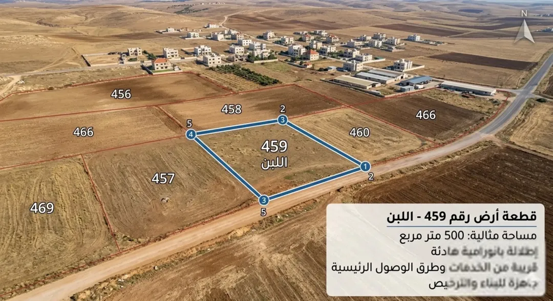 أرض سكنية مميزة للبيع في منطقة اللبن – جنوب عمان