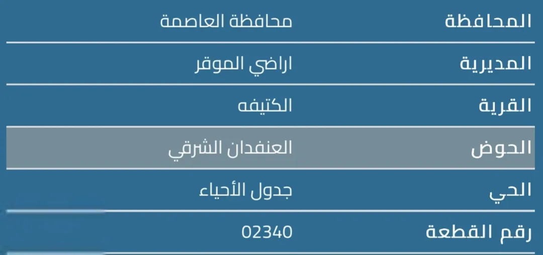 أرض زراعية للبيع في منطقة الكتيفة – طريق المطار