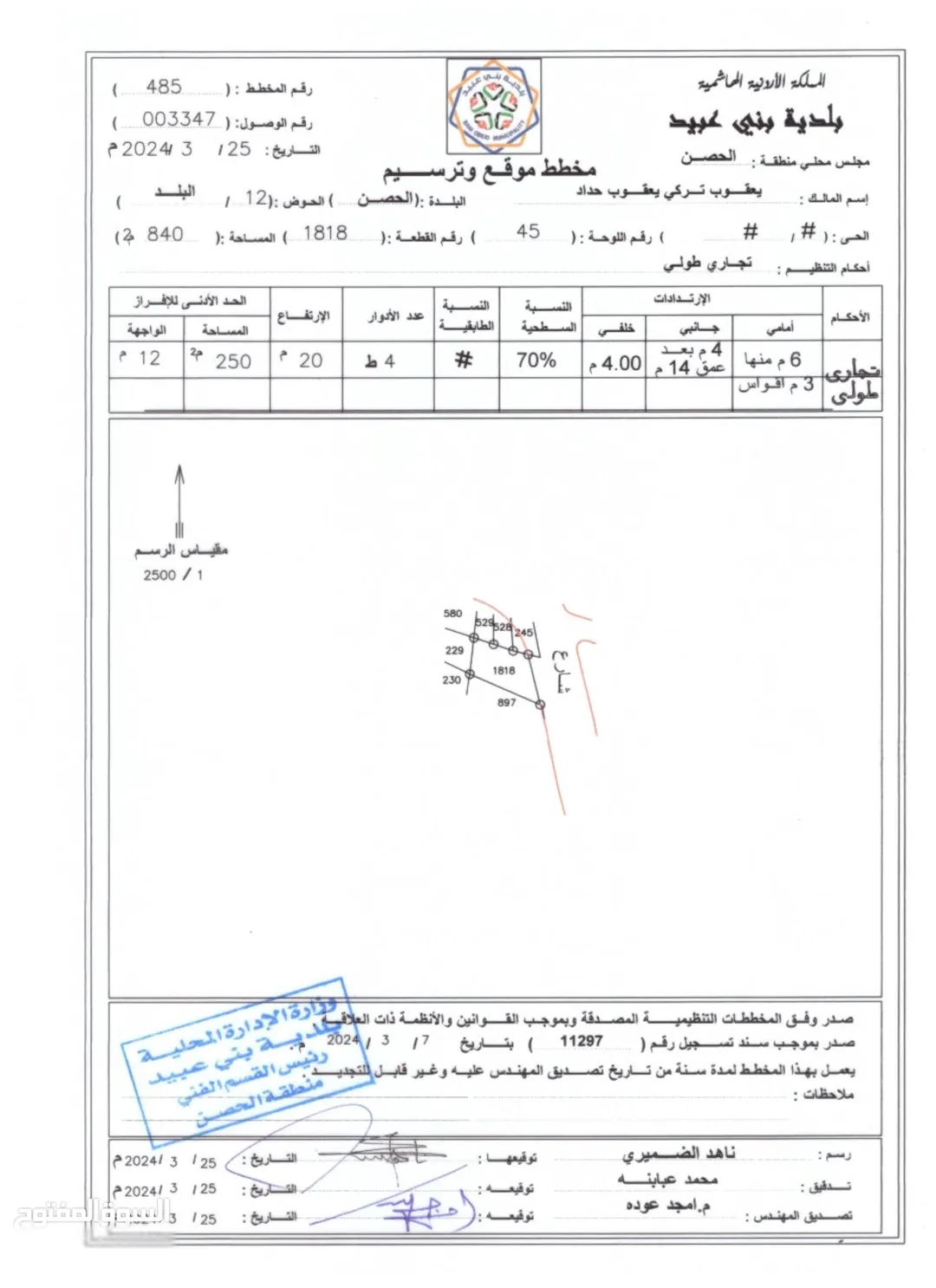 أرض تجارية مميزة للبيع في الحصن – إربد