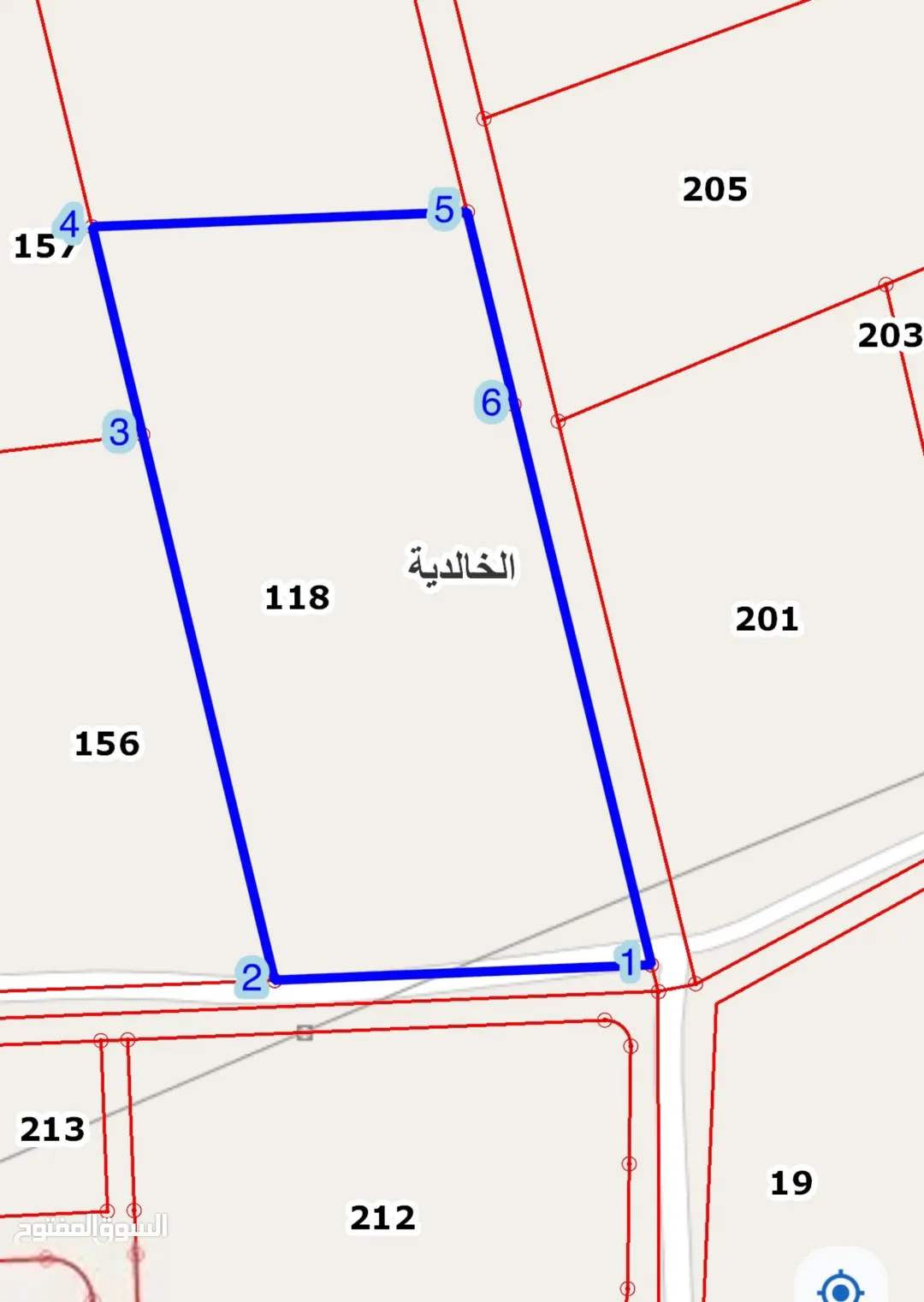 قطعة أرض للبيع بالخالدية المفرق