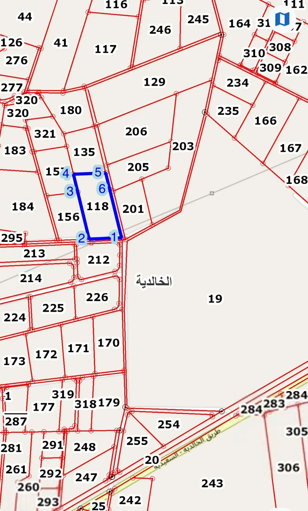 قطعة أرض للبيع بالخالدية المفرق