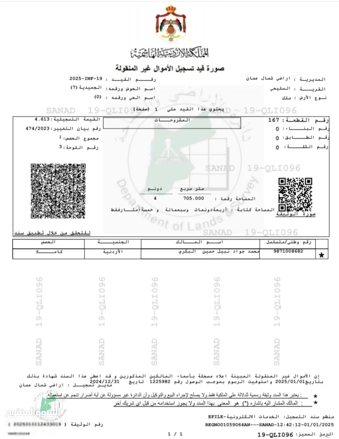 فرصة ذهبية لامتلاك أرض في منطقة السليحي على شارع الاردن موقع استثماري 750 متر– شمال عمان سكني جديد