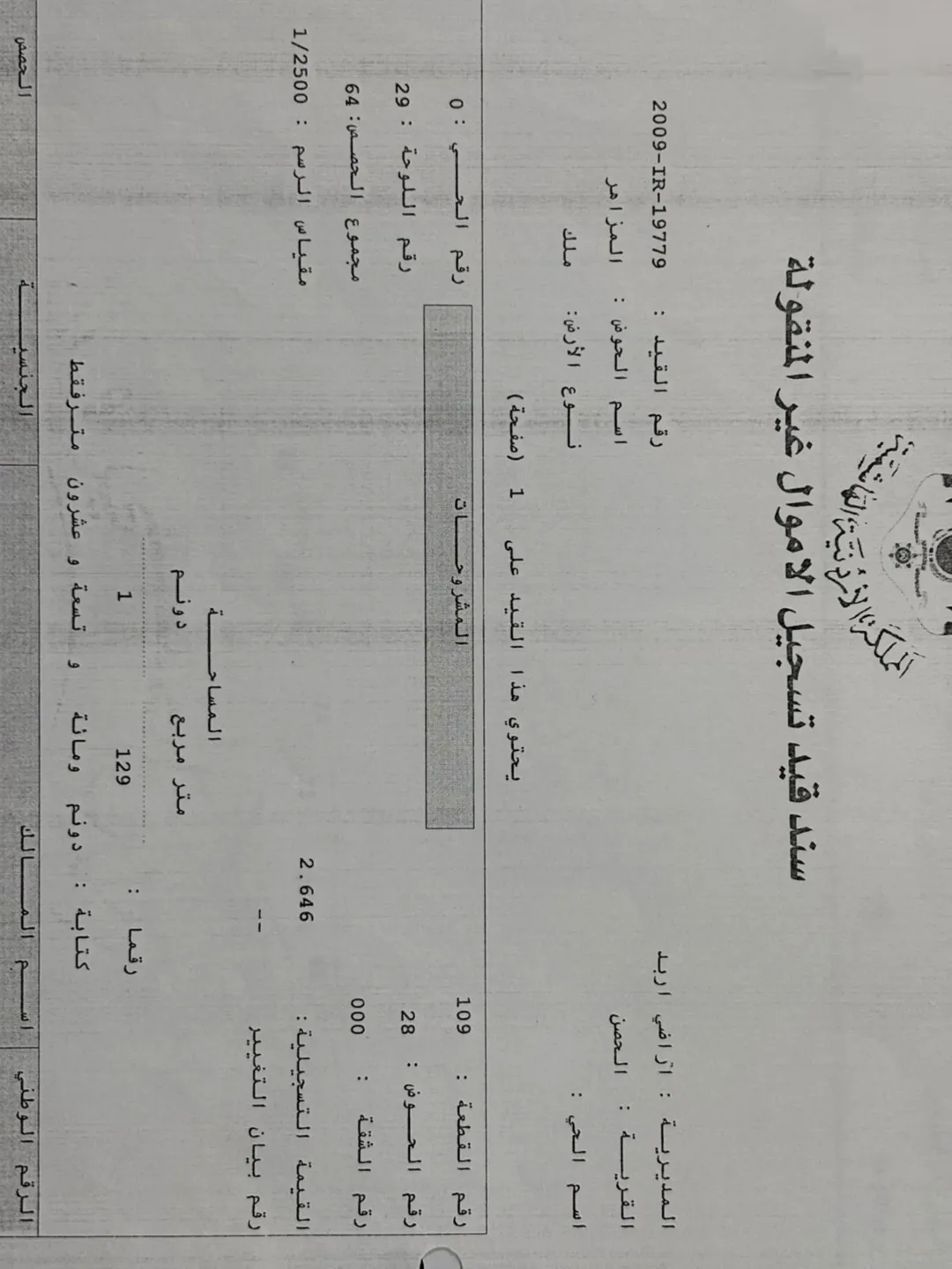 قطعة أرض للبيع في حوض المزاهر