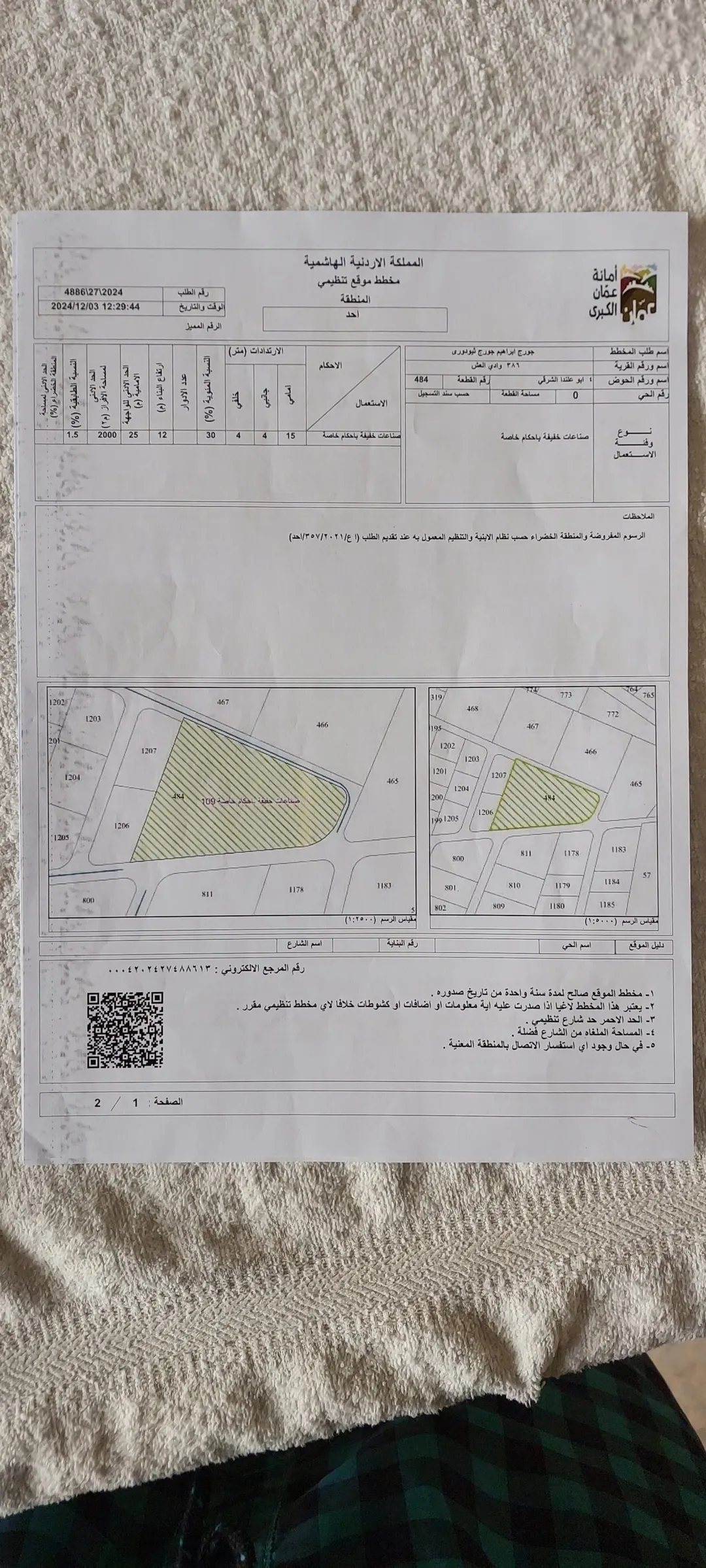 ارض صناعية مميزة في أبو علندا وادي العش على ثلاث شوارع رئيسية
