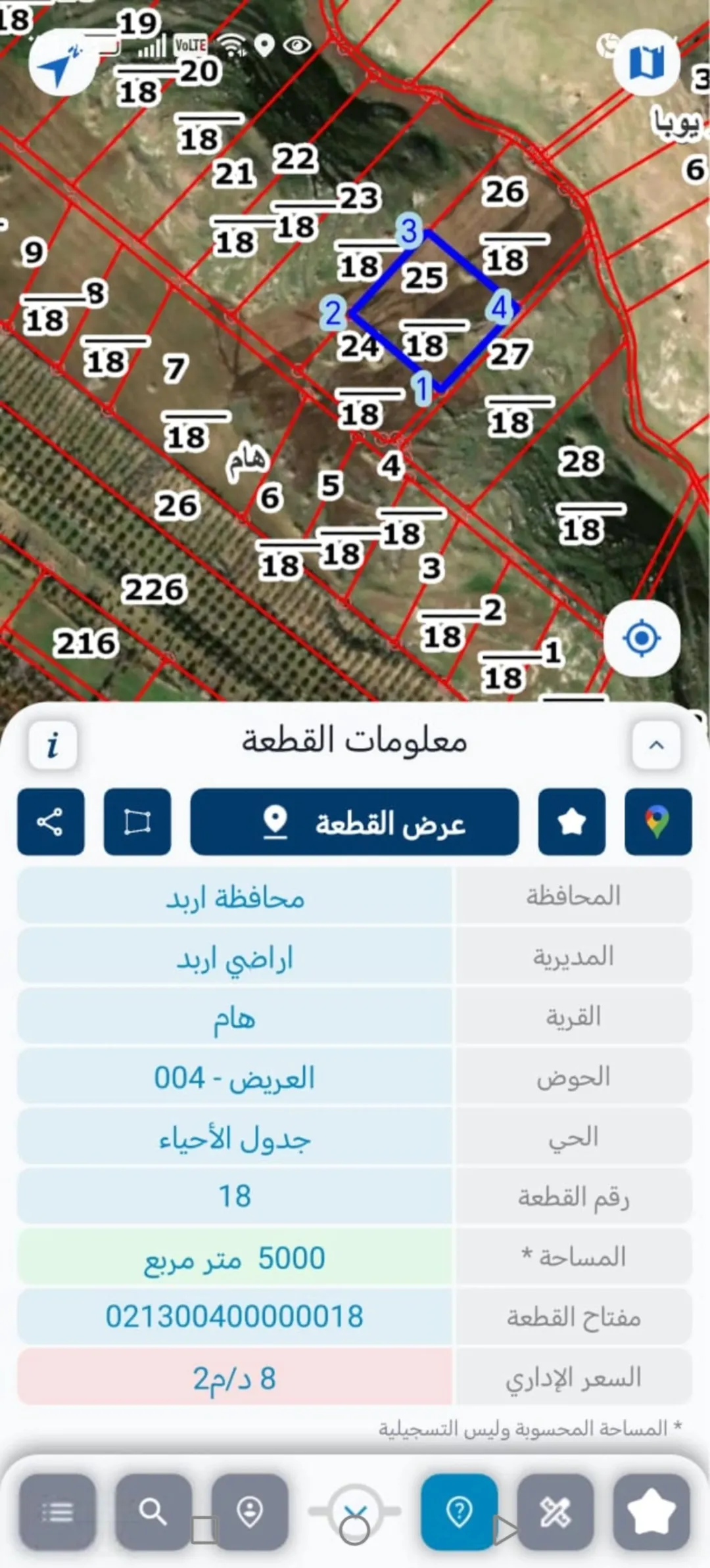 أرض زراعية مميزة للبيع في منطقة هام