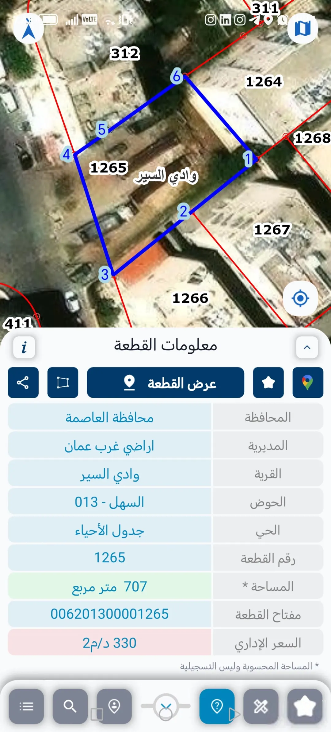 أرض مميزة للبيع في وادي السير