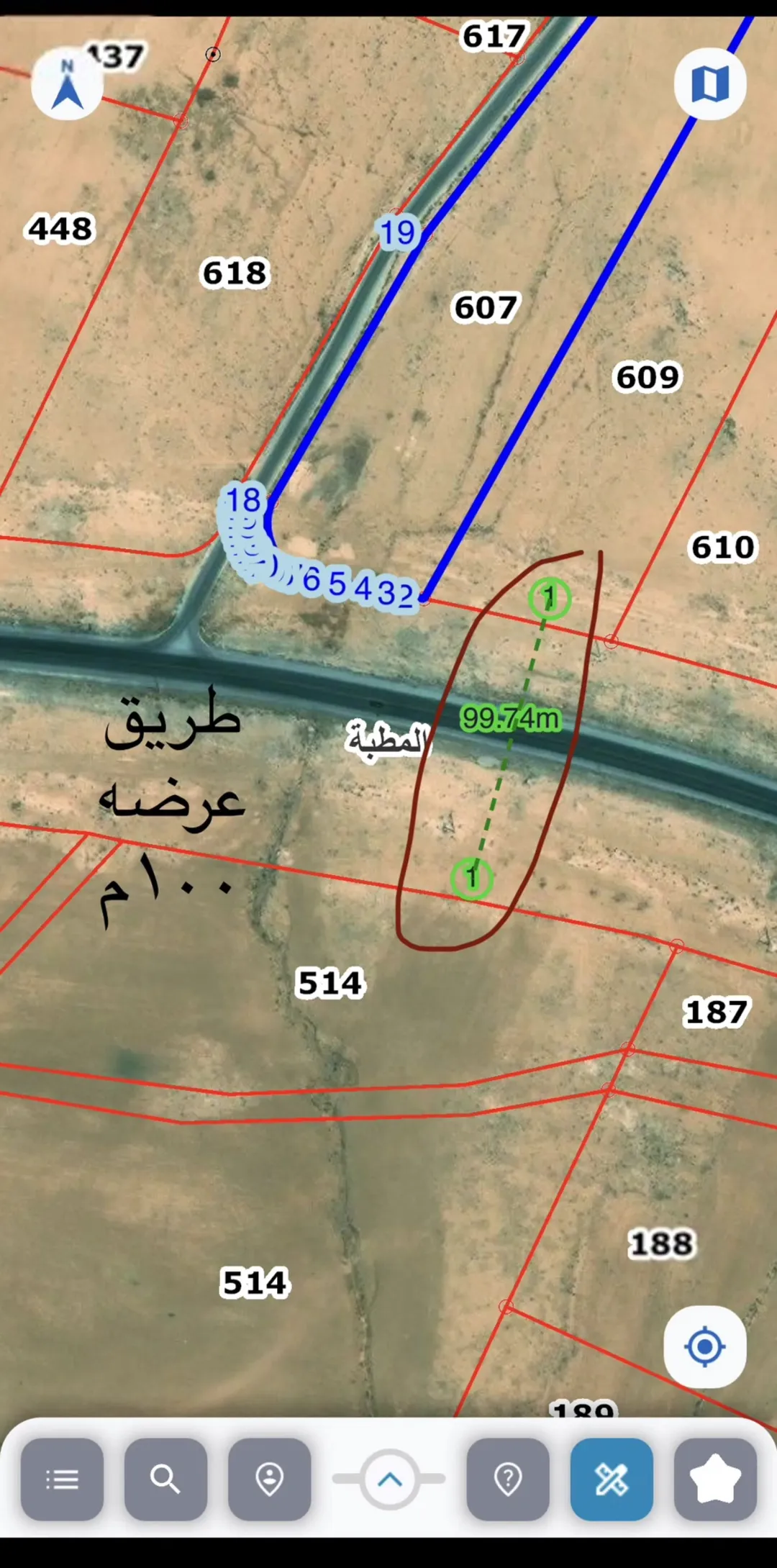 أرض 16 دونم للبيع في الموقر على الشارع الدولي