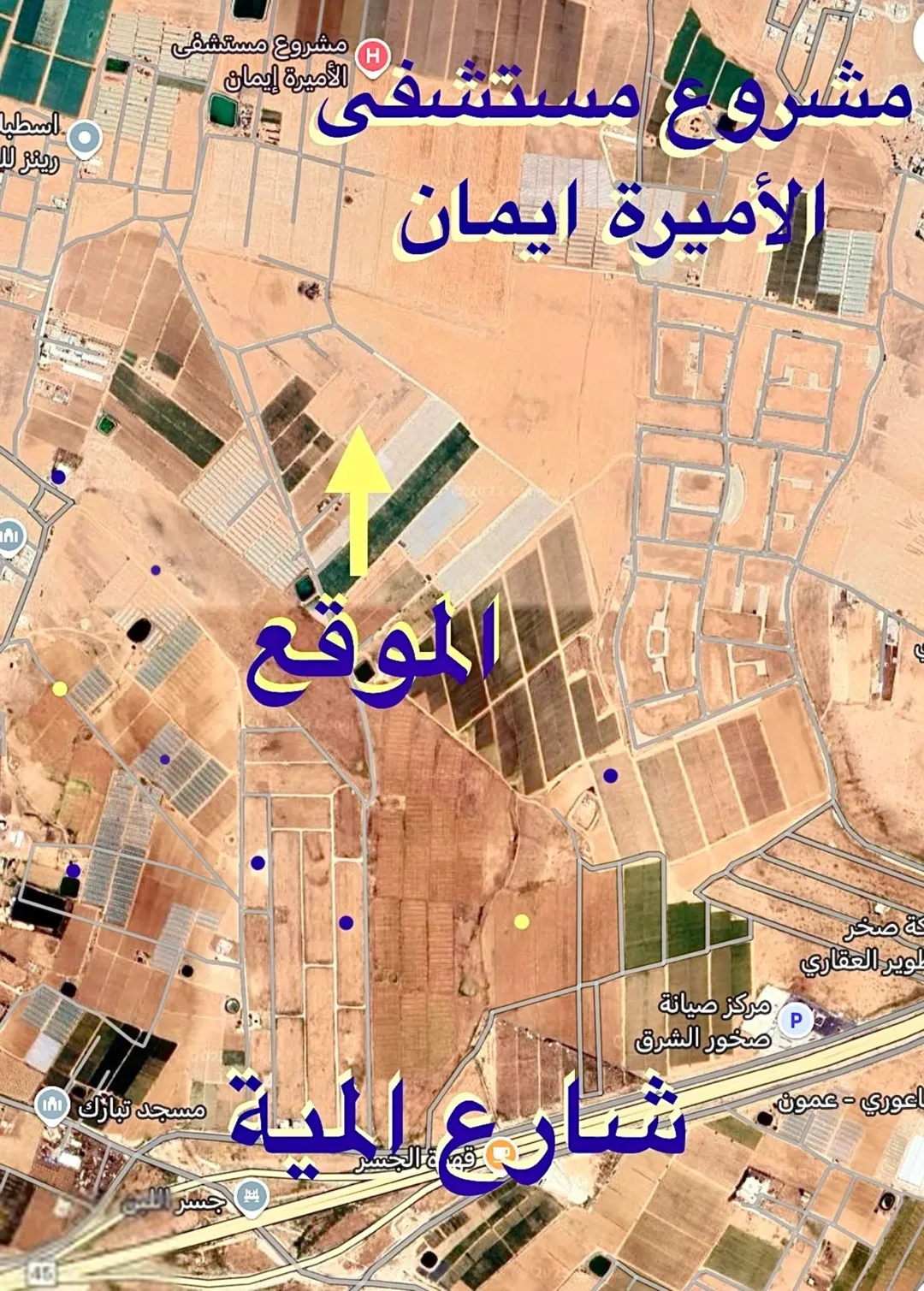 اللبن أرض استثمارية مميزة للبيع قرب شارع المئة ( شارع عمان التنموي)مساحة 1005م على شارعين عالية