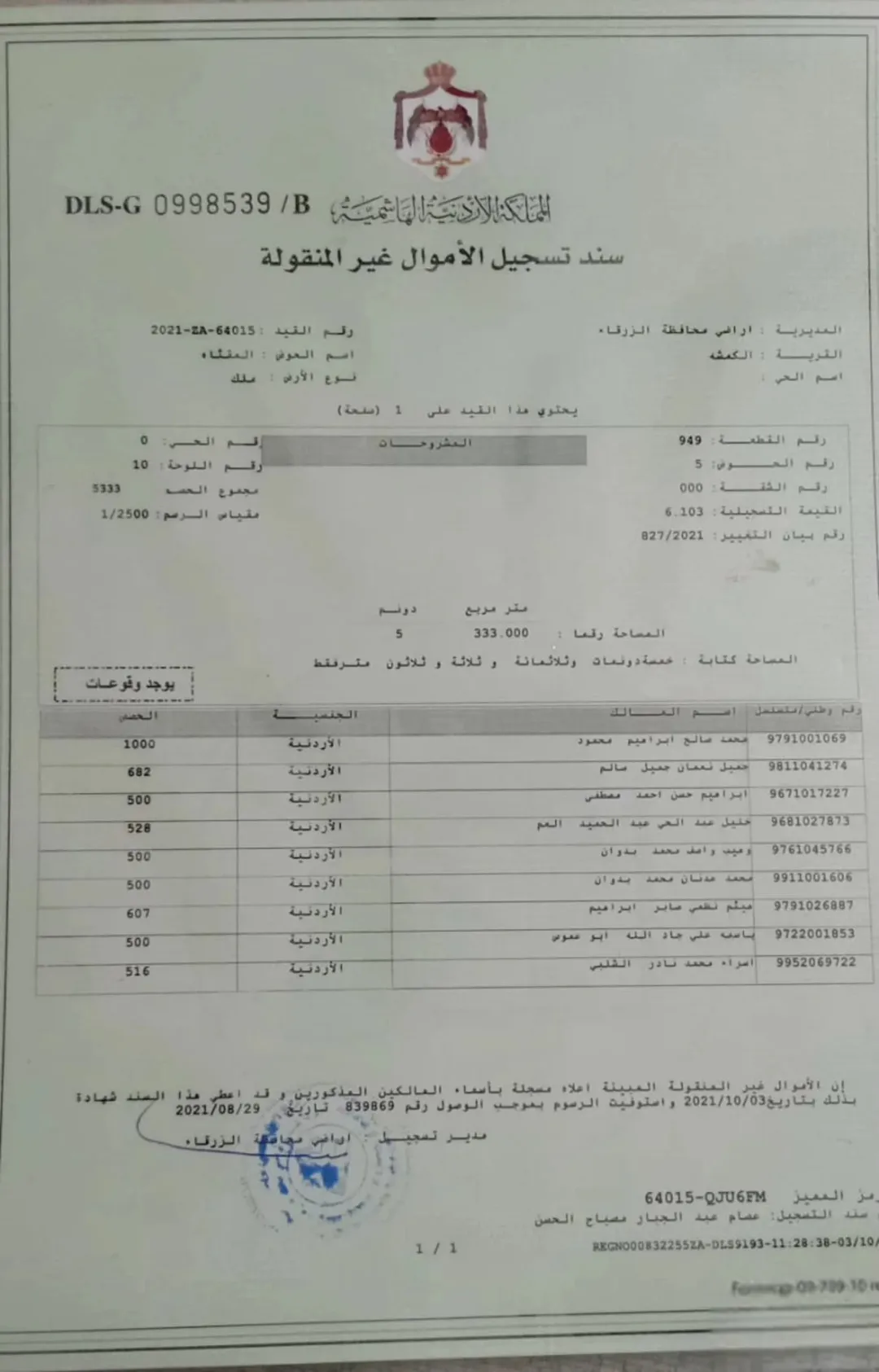أرض مميزة للبيع بإطلالة ساحرة بالقرب من مطعم قصر الجبل