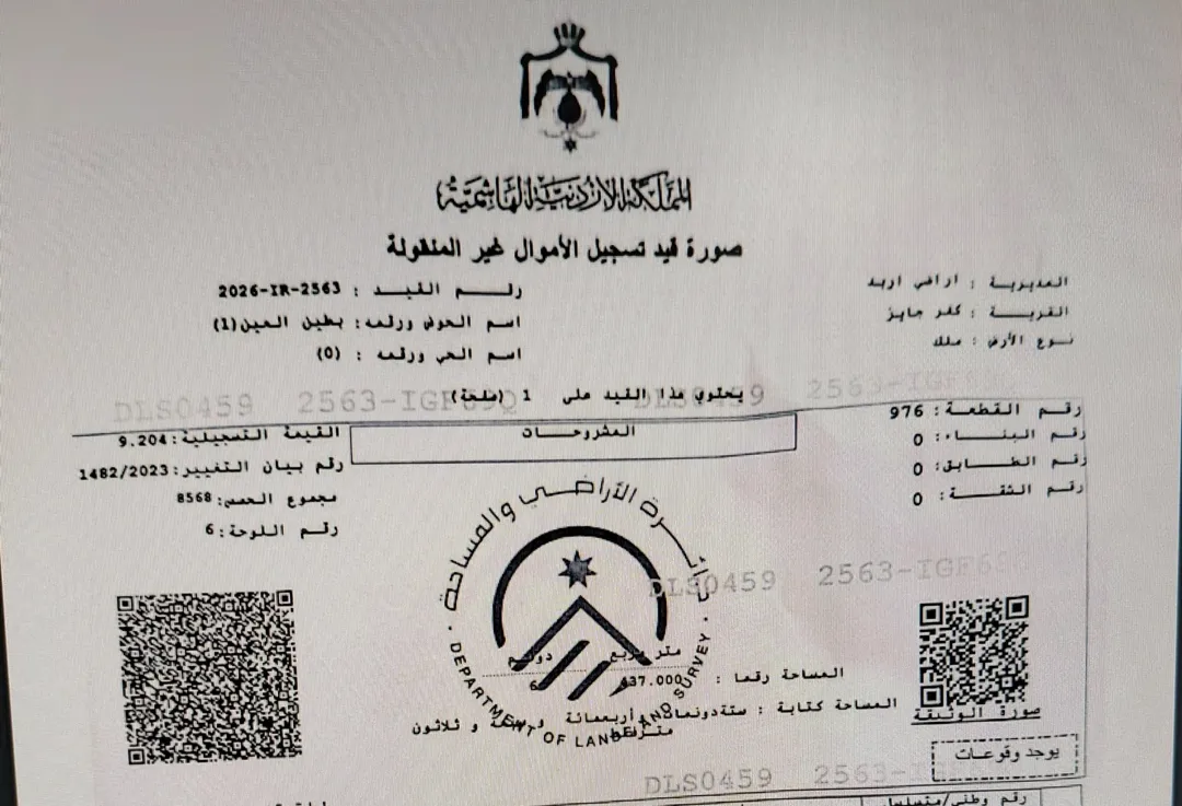 قطعة أرض للبيع مباشرة كفرجايز قوشان مستقل على شارعين قريبة من دوار قوس سما الروسان