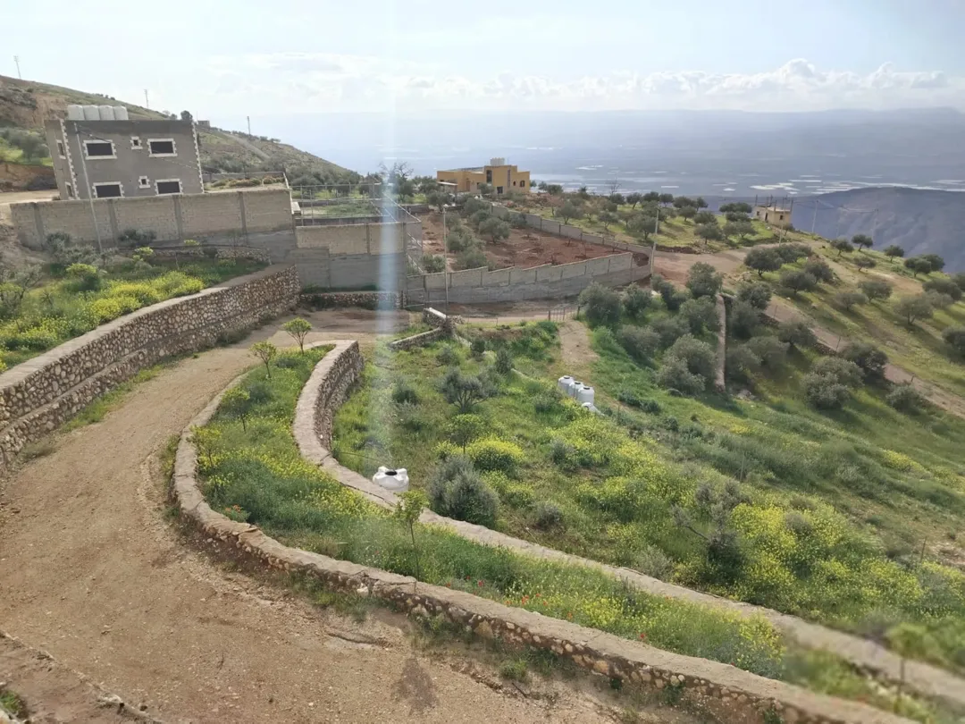 مزرعة 4 دونمات في مغاريب السلط إطلالة على فلسطين للبيع