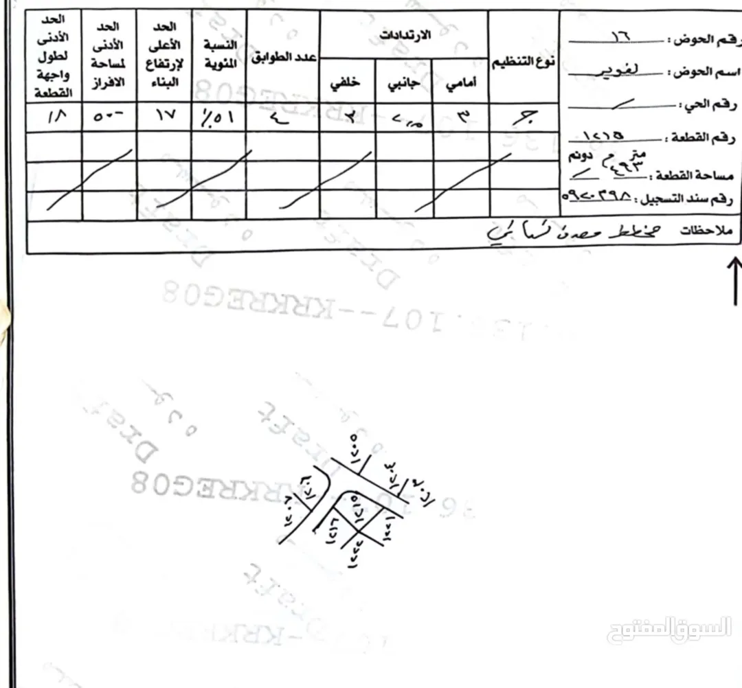 قطعة بالمشيرفه، سكني ج