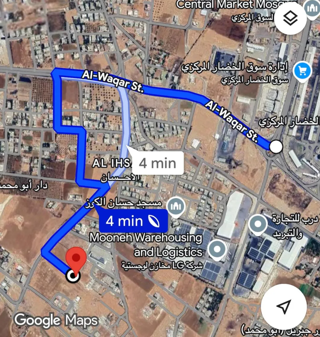 أرض مميزة للبيع في خريبة السوق نافع